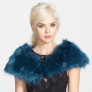Faux fur collar scarf